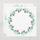 ピンクのバラの花を持つフローラの丸い枠 (正面/裏面)