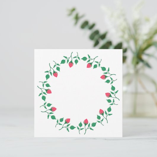 ピンクのバラの花を持つフローラの丸い枠 (スタンド正面)