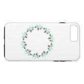 ピンクのバラの花を持つフローラの丸い枠 Case-Mate iPhoneケース (裏面(横))