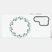 ピンクのバラの花を持つフローラの丸い枠 SAMSUNG GALAXYケース (裏面横)