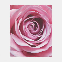 ピンクのバラの花ガーデン女の子子供部屋 フリースブランケット