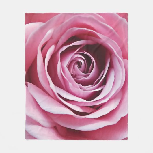 ピンクのバラの花ガーデン女の子子供部屋 フリースブランケット (正面)