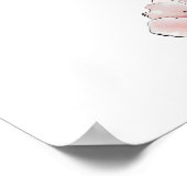 ピンクのバラの花嫁 ブライダルシャワーのご案内 ポスター (角)