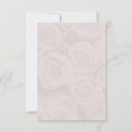 ピンクのバラの花束は感謝していしています サンキューカード (裏面)