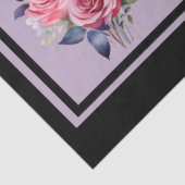 ピンクのバラの花束タイルの切り離し 薄葉紙 (詳細)