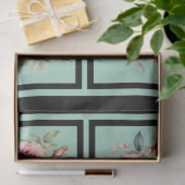 ピンクのバラの花束タイルの切り離し 薄葉紙 (ギフト)