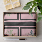 ピンクのバラの花束タイルの切り離し 薄葉紙 (ギフト)