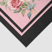 ピンクのバラの花束タイルの切り離し 薄葉紙 (詳細)