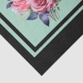 ピンクのバラの花束タイルの切り離し 薄葉紙 (詳細)