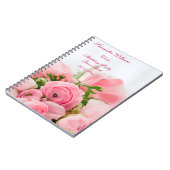 ピンクのバラの花束21st誕生日 ノートブック (左側)