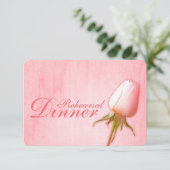 ピンクのバラの花束 ウェディングリハーサルディナー招待状 招待状 (スタンド正面)