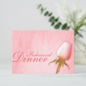 ピンクのバラの花束 ウェディング リハーサル ディナー 招待状 (スタンド正面)