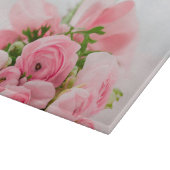 ピンクのバラの花束 カッティングボード (角)