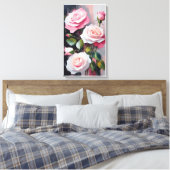 ピンクのバラの花束 キャンバスプリント (インサイチュ (寝室))