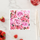 ピンクのバラの花束 スタンダードカクテルナプキン (インサイチュ)