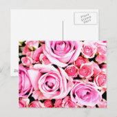 ピンクのバラの花束 ポストカード (正面/裏面)