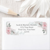 ピンクのバラの花束 ラベル (インサイチュ)