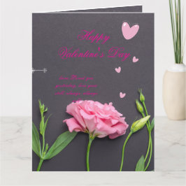 ピンクのバラの花束 ロマンチックなバレンタインカード サンキューカード