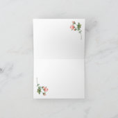 ピンクのバラの花柄が可愛らしい サンキューカード (内部)