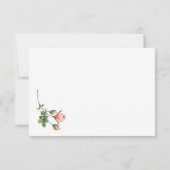 ピンクのバラの花柄が可愛らしい サンキューカード (裏面)