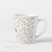 ピンクのバラの花柄 カフェラテマグ (右)