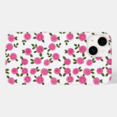 ピンクのバラの花柄 Case-Mate iPhoneケース (裏面 (横))