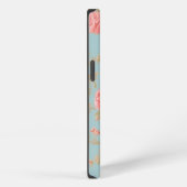 ピンクのバラの花柄 iPhoneケース (右側面)