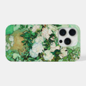 ピンクのバラの花瓶、フィンセント・ファン・ゴッホ iPhoneケース (裏面横)