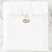 ピンクのバラの花結婚-'s ラウンドシール (バッグ)