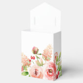 ピンクのバラの花緑の女の子ベビーシャワー フェイバーボックス (オープン)