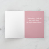 ピンクのバラの花 おもしろ フォト フラワーの60歳の誕生日 カード (内部)