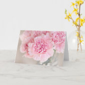 ピンクのバラの花 カード (黄色い花)