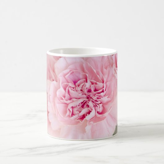 ピンクのバラの花 コーヒーマグカップ (中央)