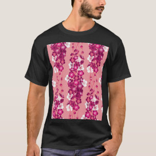 ピンクのバラの花:シームレスな背景。 Tシャツ