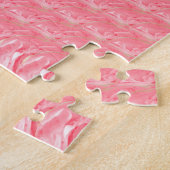 ピンクのバラの花 ジグソーパズル (側面)