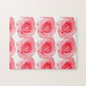 ピンクのバラの花 ジグソーパズル (横)
