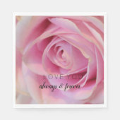 ピンクのバラの花 スタンダードランチョンナプキン (正面)