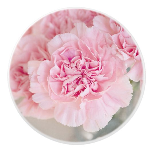 ピンクのバラの花 セラミックノブ (正面)