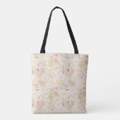 ピンクのバラの花 トートバッグ (裏面)