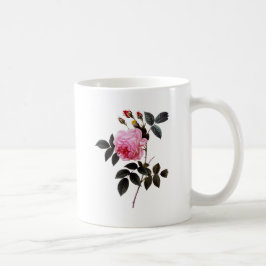 ピンクのバラの花、ピエール・ジョセフ・ルドゥーテ コーヒーマグカップ