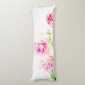 ピンクのバラの花 ボディピロー (裏面 (縦))