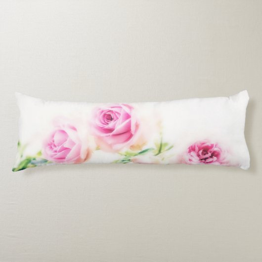 ピンクのバラの花 ボディピロー (正面)