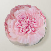 ピンクのバラの花 ラウンドクッション (正面)