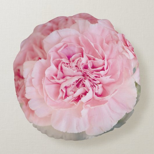 ピンクのバラの花 ラウンドクッション (裏面)