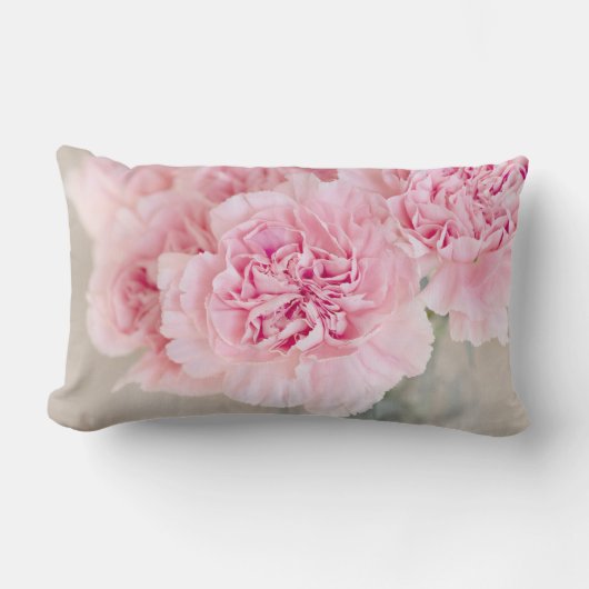 ピンクのバラの花 ランバークッション (正面)
