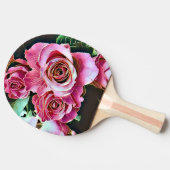 ピンクのバラの花 卓球ラケット (横)