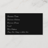 ピンクのバラの花 名刺 (裏面)