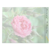ピンクのバラの花、花の写真。 ノートパッド (正面)