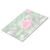 ピンクのバラの花、花の写真。 ノートパッド (アングル)