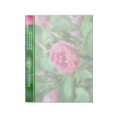 ピンクのバラの花、花の写真。 ノートパッド (回転)